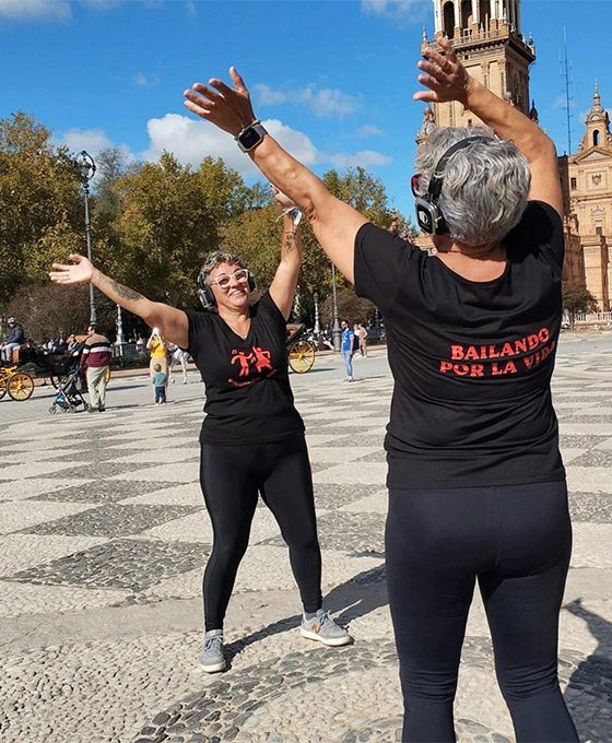 Bailes en la plaza de España